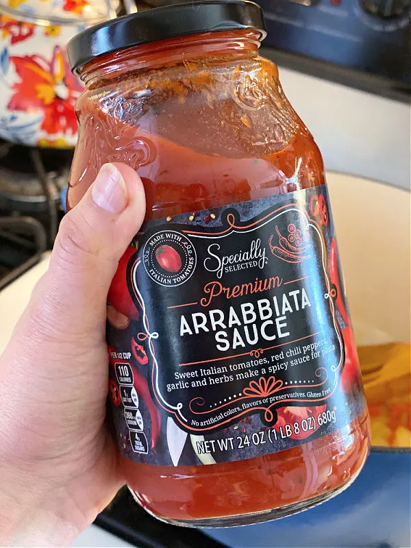 jar of arrabbiata sauce