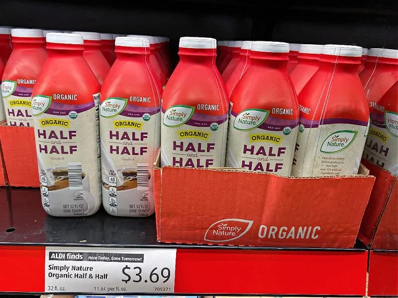 organic half & half at aldi