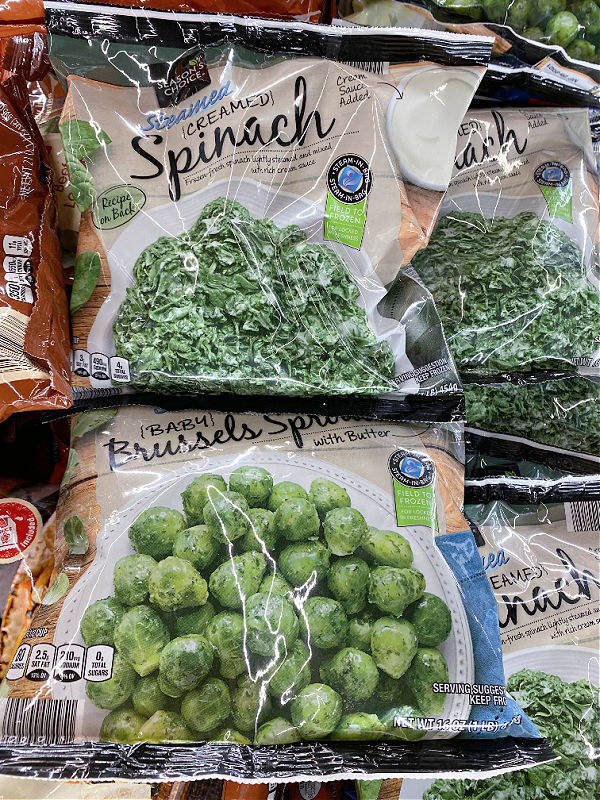 frozen spinach and brussels