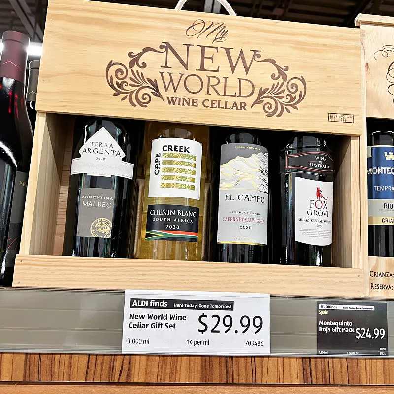 new world wine cellar gift set