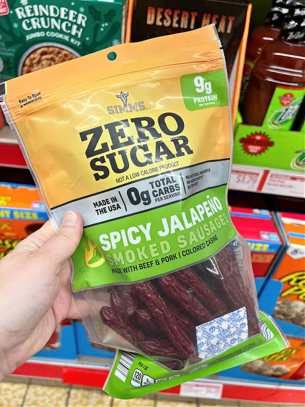 zero sugar smoked sausage at aldi