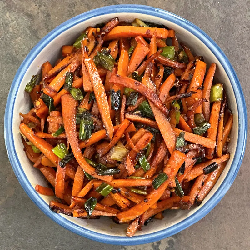 bowl of carrot stir fry