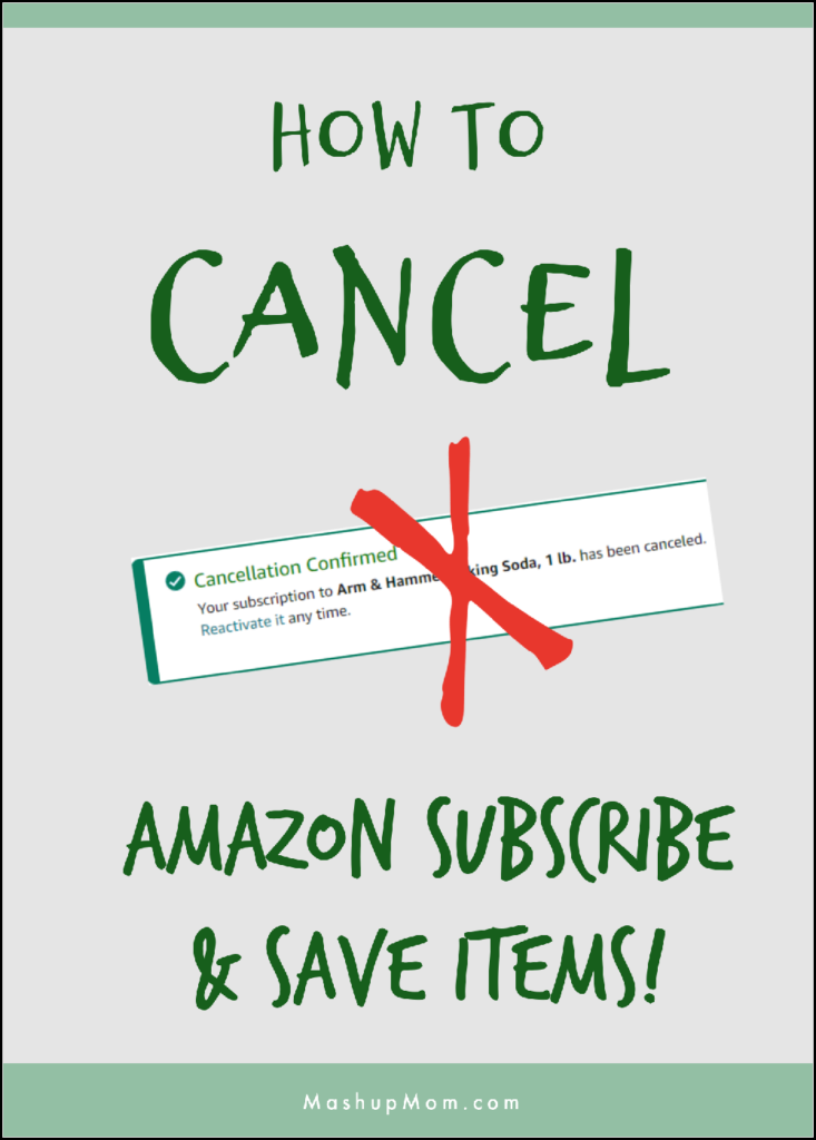 how to cancel amazon subscribe & save items