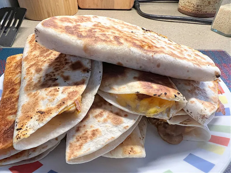 pile of quesadillas