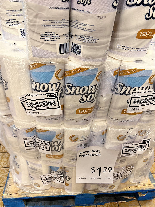 snow soft paper towels