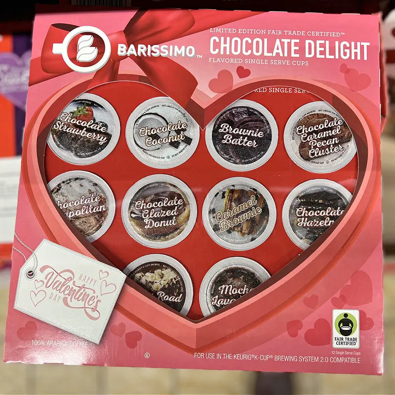 chocolate heart coffee box 