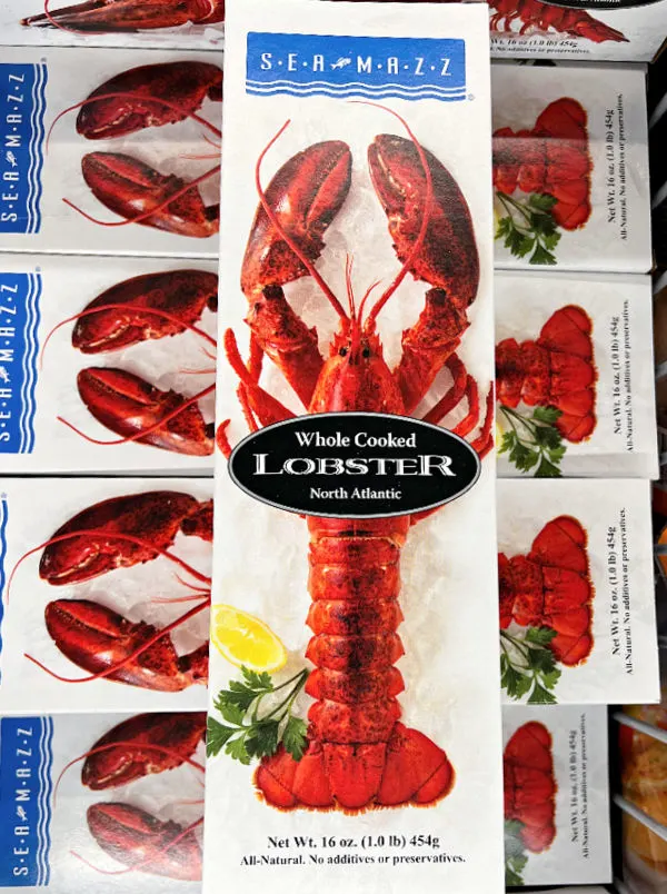 whole cooked lobster