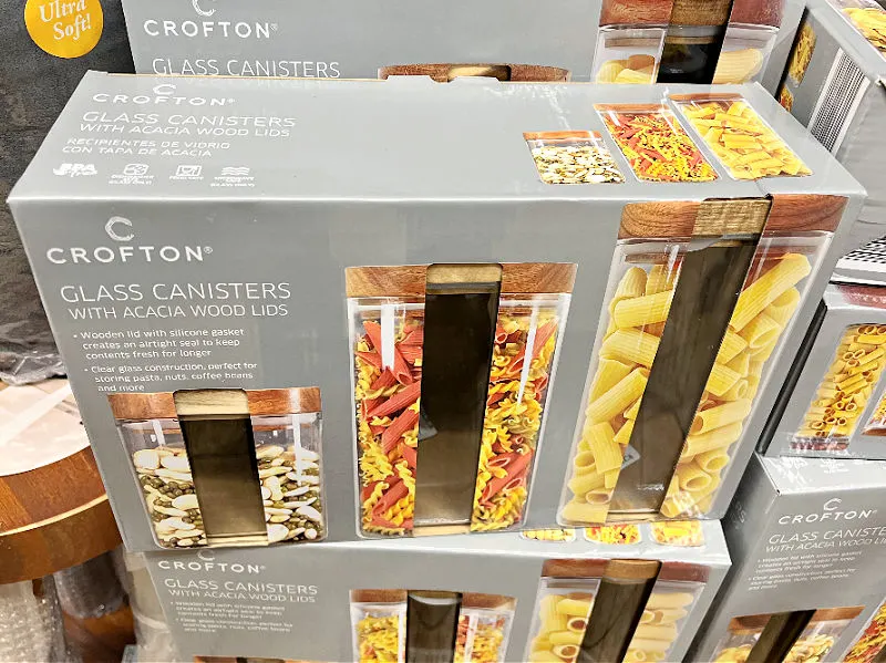 glass canisters at aldi