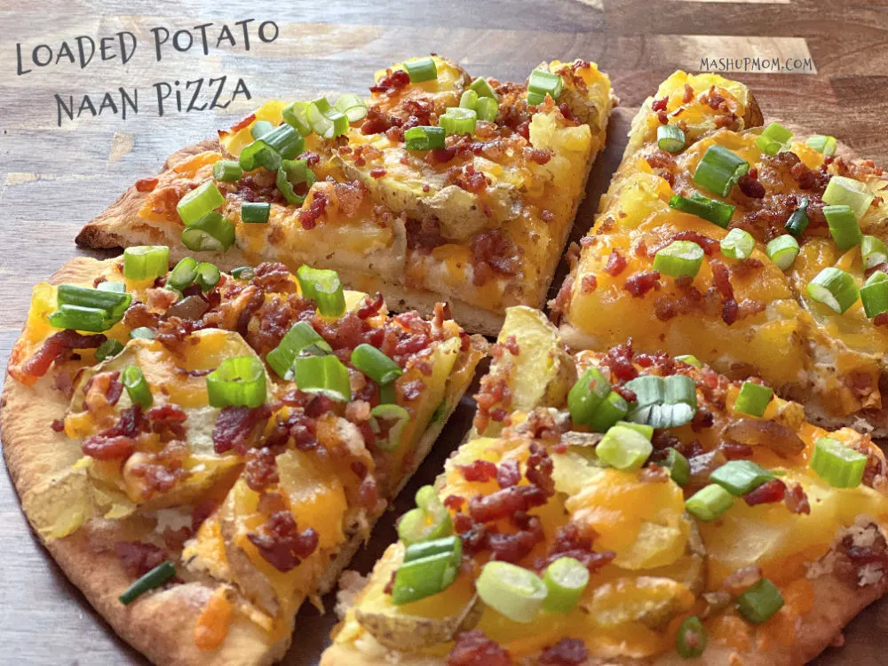 loaded potato naan pizza in this week's aldi meal plan