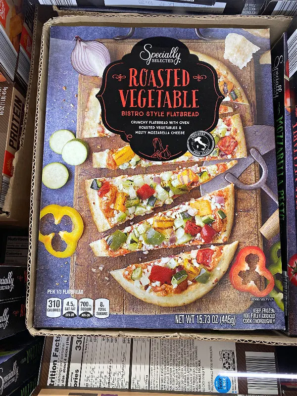 roasted veggie flatbread pizza