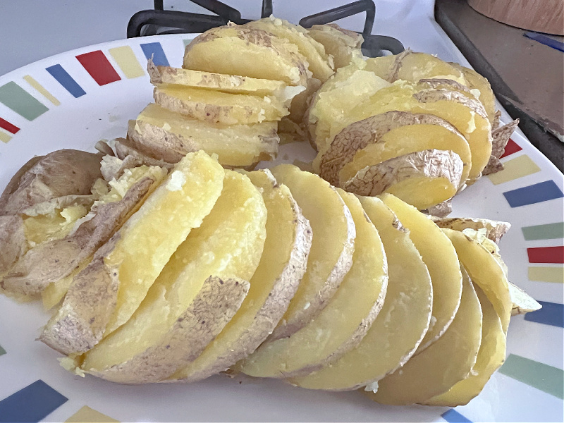 sliced yellow potato