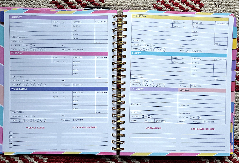 wellness planner pages