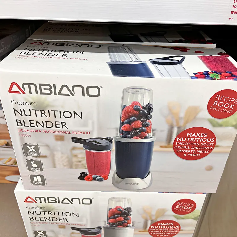 box with a nutrition blender