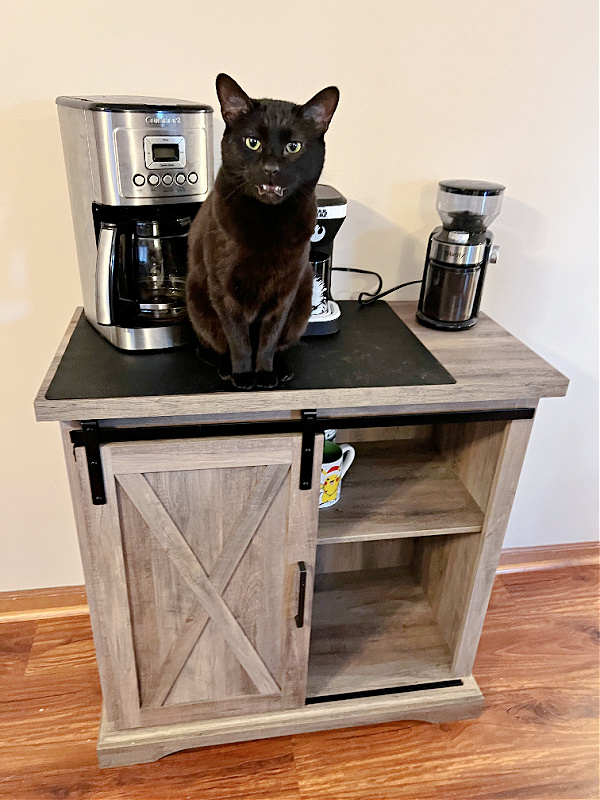 Our New Gray DIY Coffee Bar, an easy weekend project