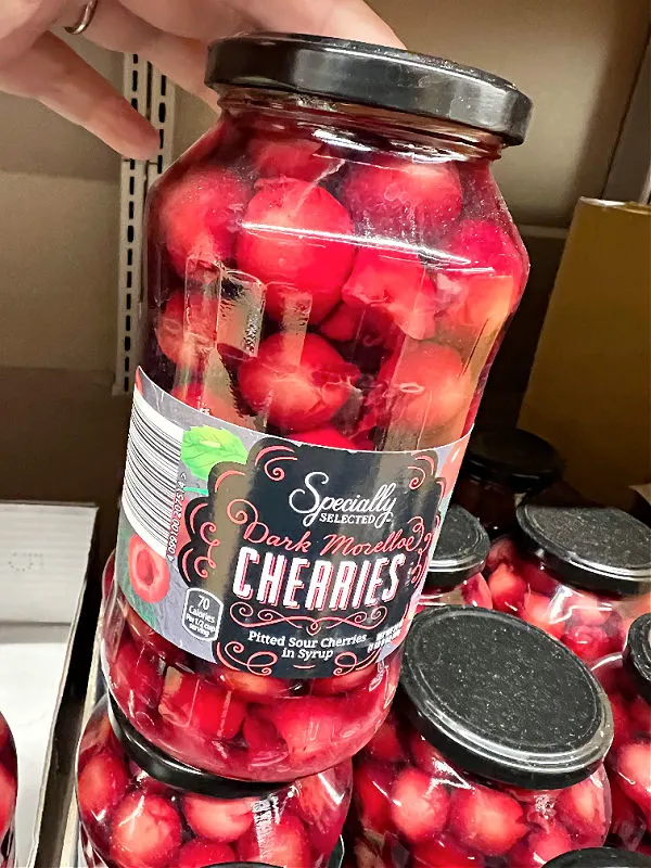 jar of morello cherries