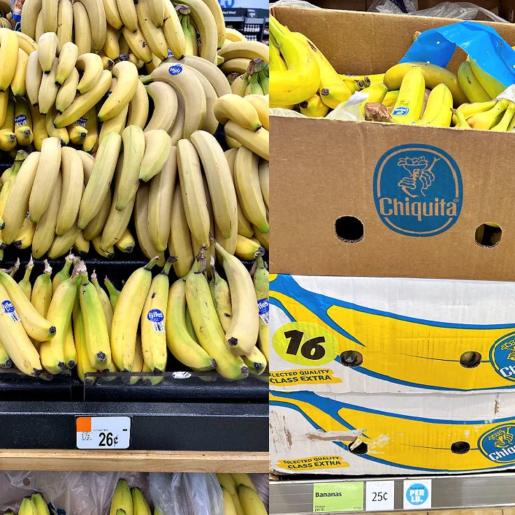 bananas at aldi and walmart