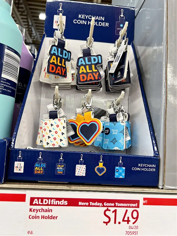 aldi branded keychain quarter holders