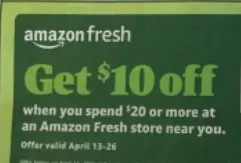 Amazon Fresh coupon