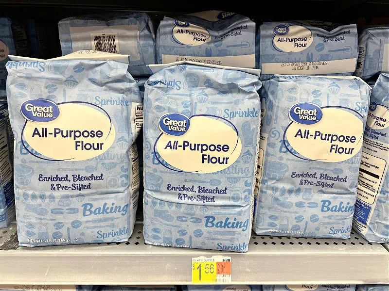 flour on the shelf at walmart