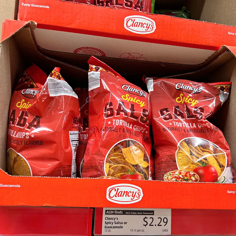 salsa chips at aldi