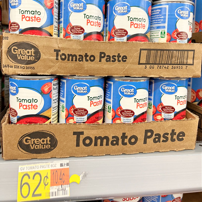 tomato paste at Walmart