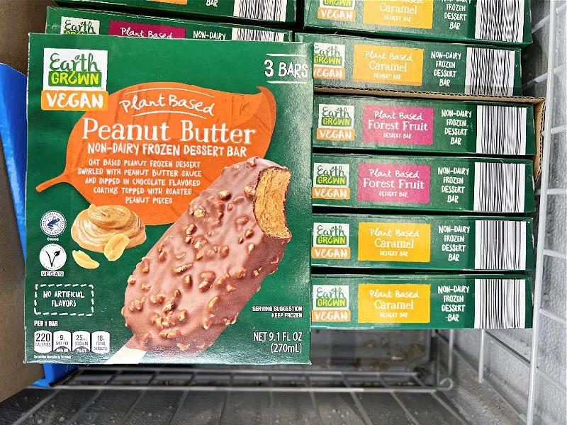 vegan non-dairy dessert bars at aldi