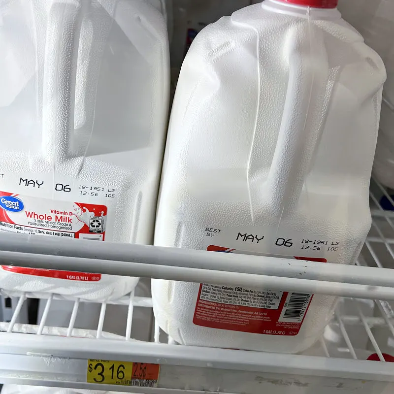 whole milk at walmart