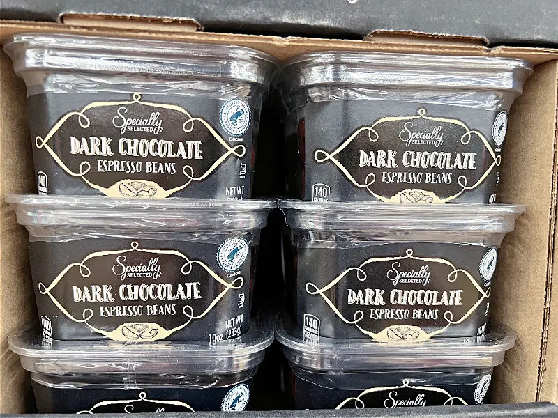 dark chocolate espresso beans