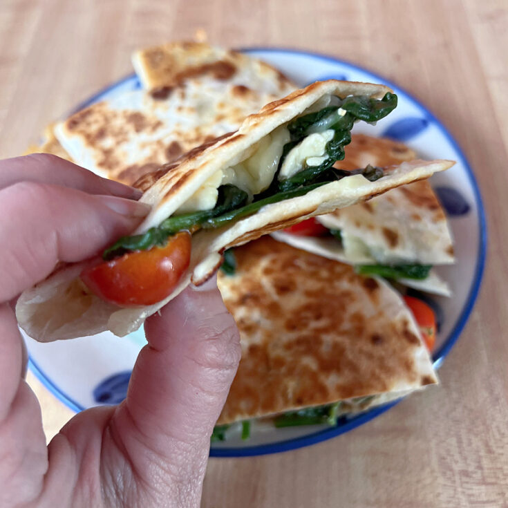 Spinach Feta Quesadillas