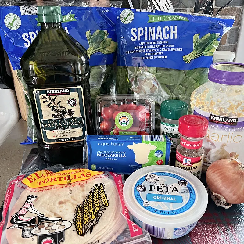 spinach feta quesadilla ingredients