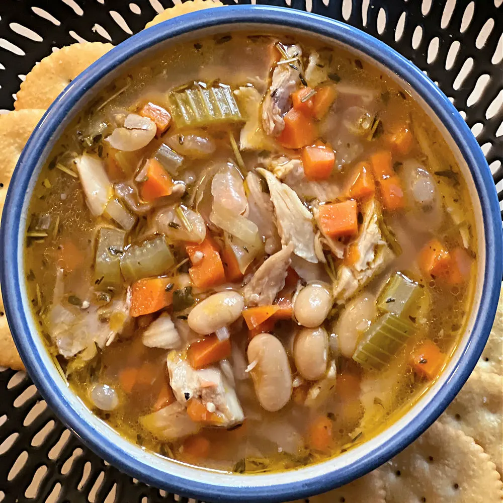 rosemary chicken & white bean soup