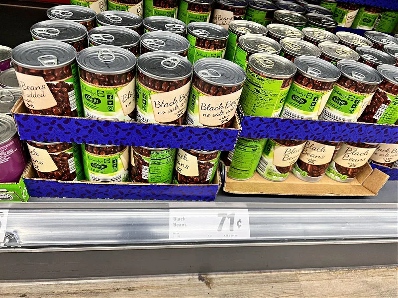 black beans at lidl