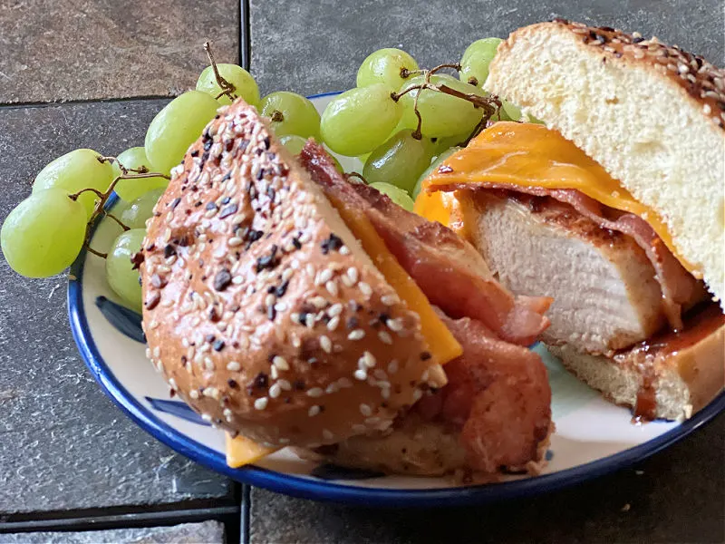 inside the bbq bacon cheddar chicken sandwich