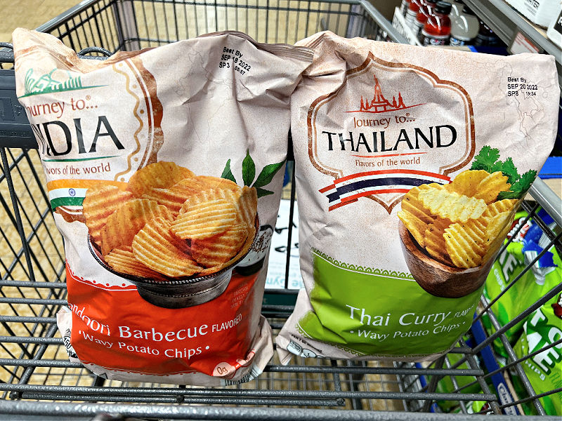 tandoori bbq and thai curry potato chips