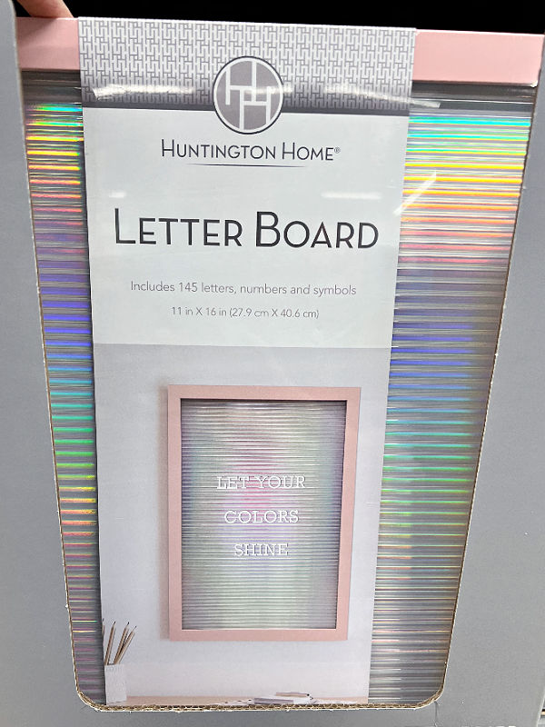 iridescent letter board