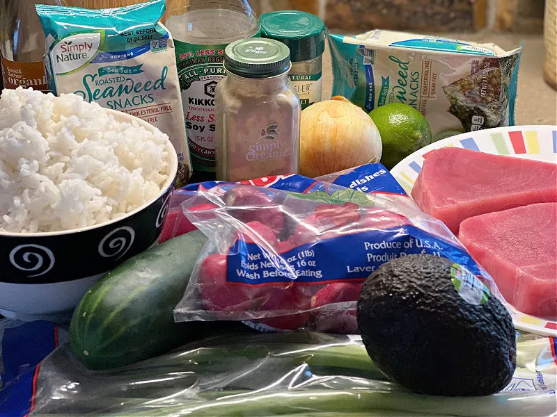 tuna poke bowl ingredients