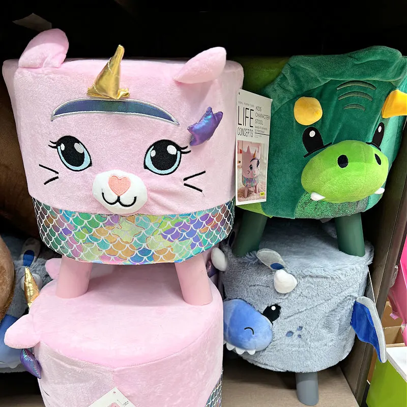 cat unicorn character stool