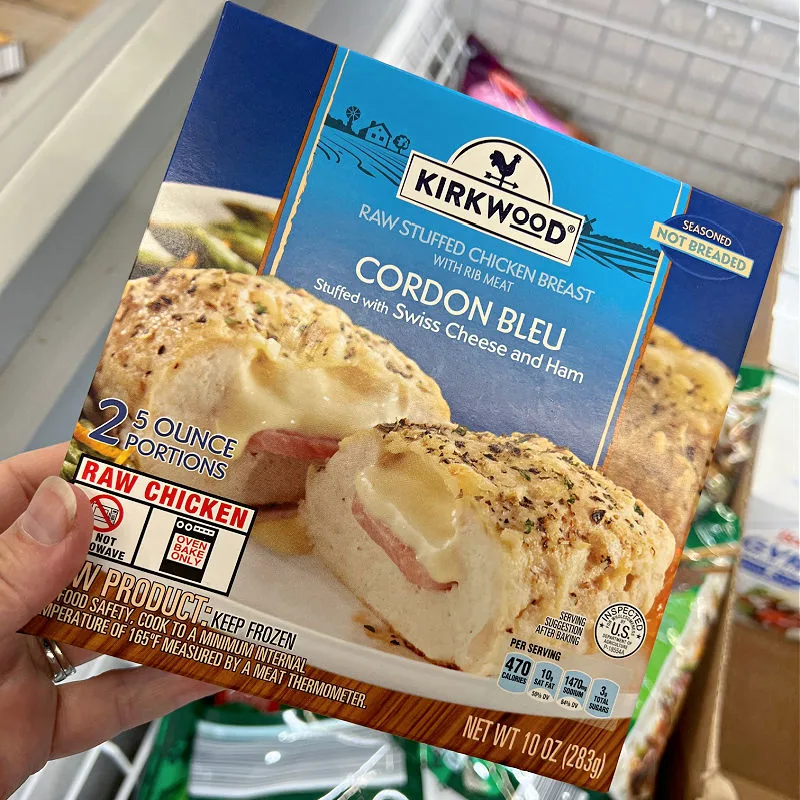 cordon bleu stuffed chicken at aldi