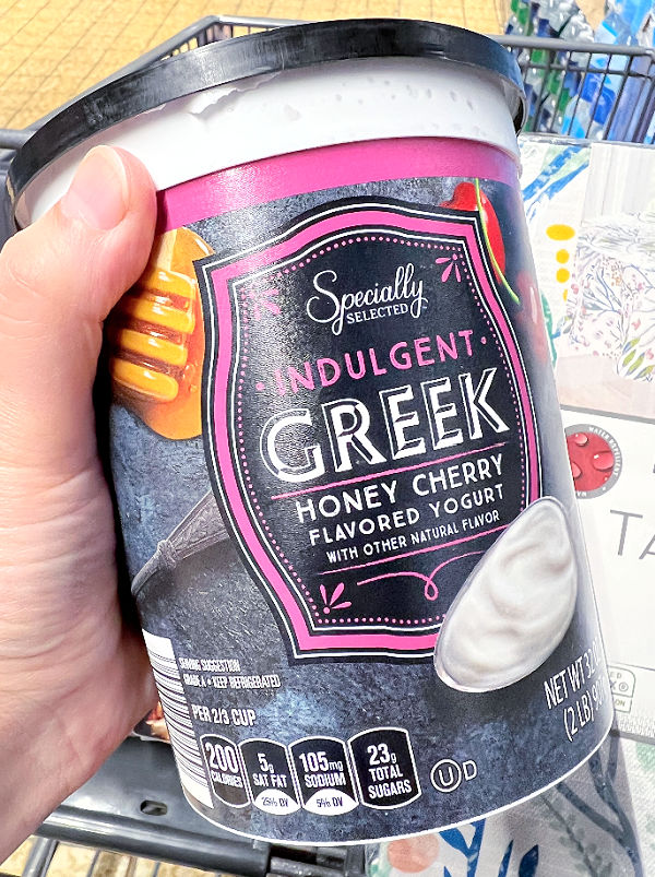 indulgent honey cherry greek yogurt