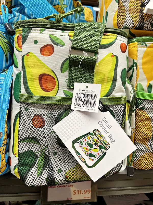 small cooler bag with an avocado design