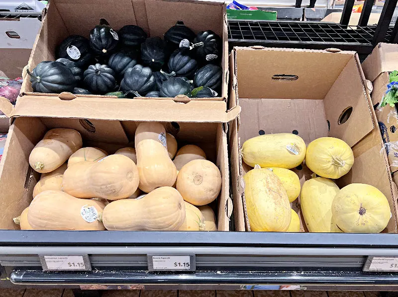 fall squash at aldi