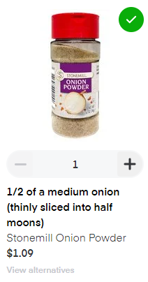 onion not onion powder