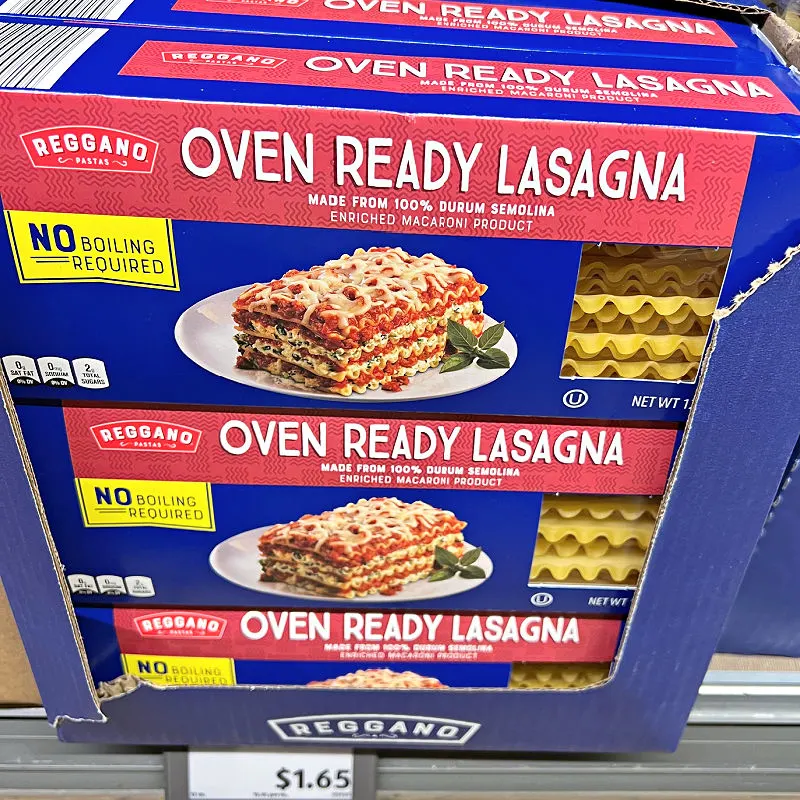 aldi lasagna noodles