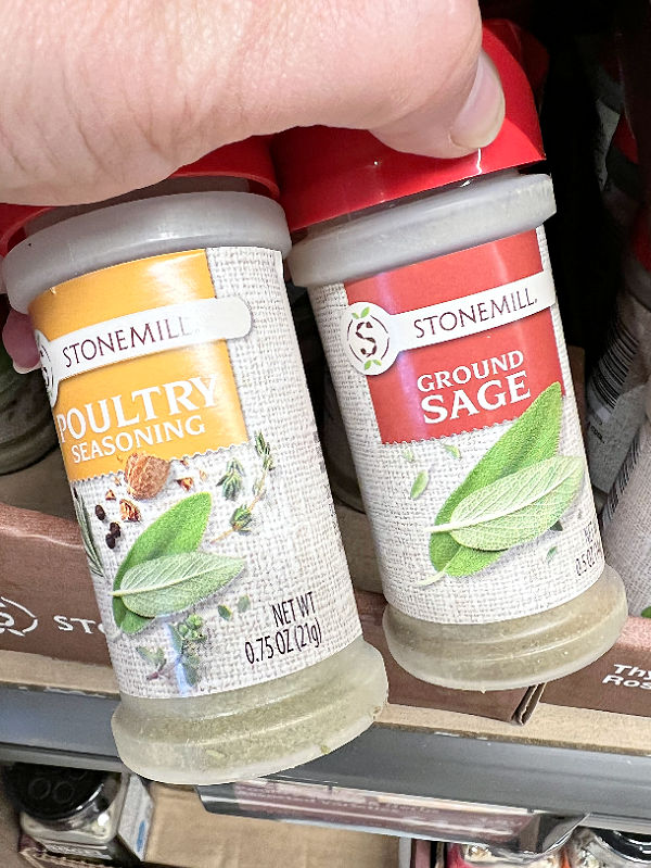 poultry seasoning and ground sage