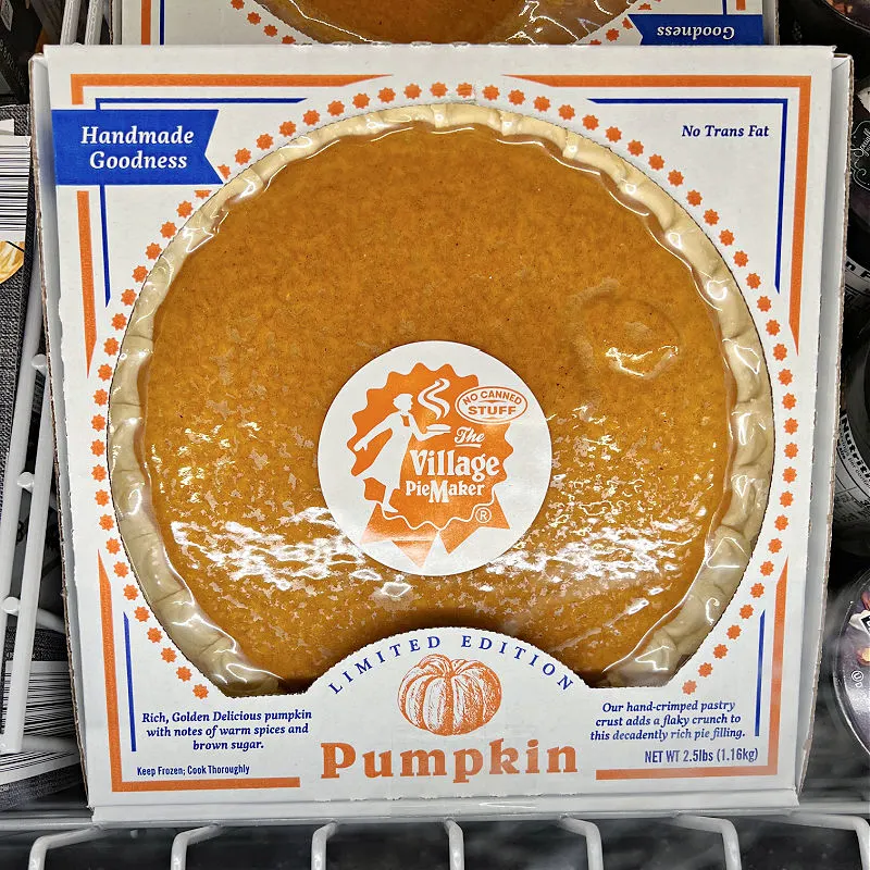 large frozen pumpkin pie