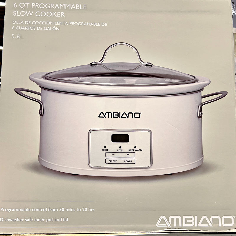ambiano six quart slow cooker