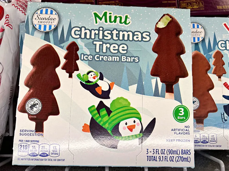 christmas tree ice cream bars