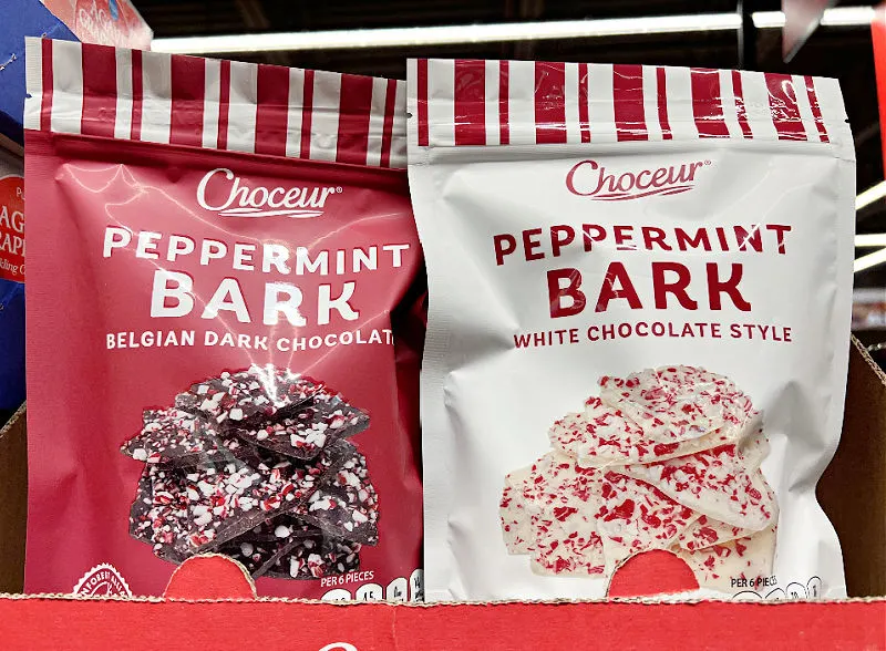 choceur white and dark chocolate peppermint bark