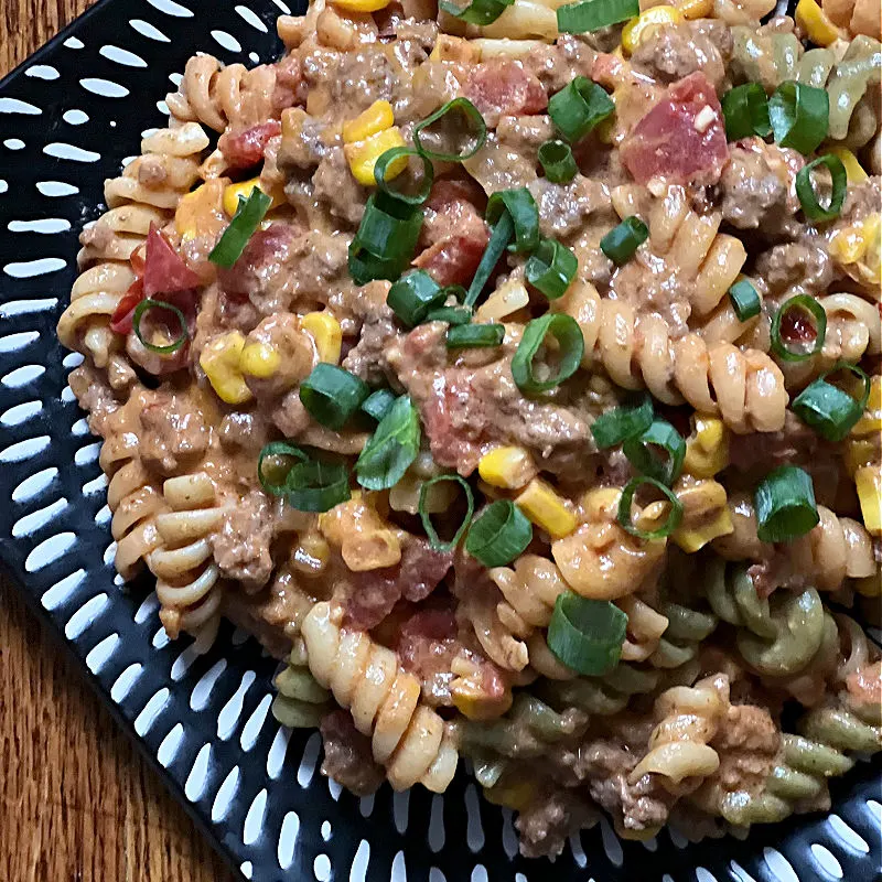 weeknight cheesy taco pasta