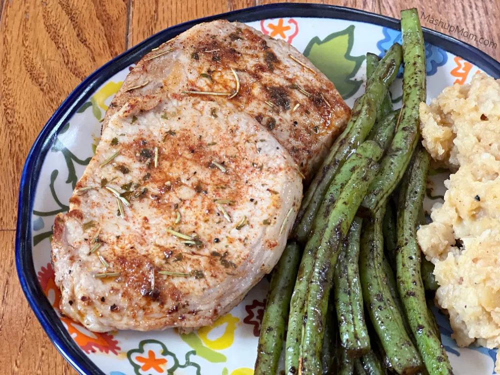 pork chops and green beans